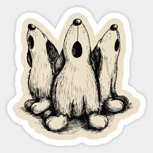 Howling Dogs Sticker